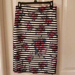 Floral pencil skirt